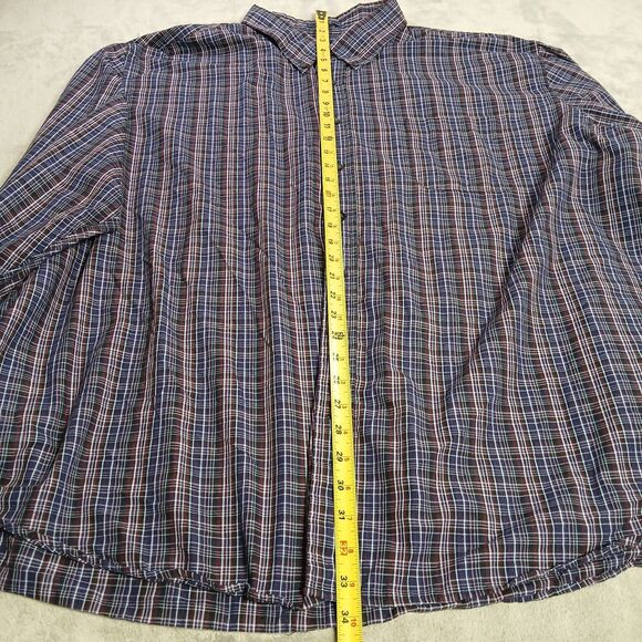 Saddlebred Button Down Shirt Lot (2) Mens 4XL Big Tall Easy Care Plaid Classic - Picture 6 of 10